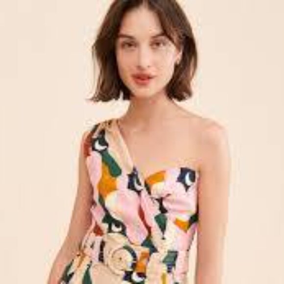 Farm Rio Kiss romper jumper sone shoulder size small EUC - Picture 2 of 4